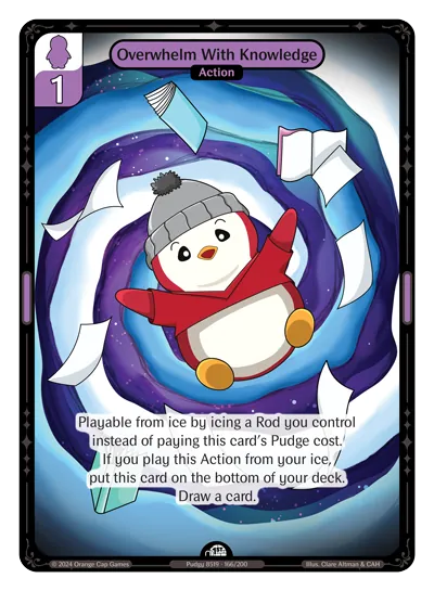 Overwhelm With Knowledge - Common Purple Action Vibes TCG card