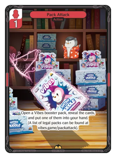 Pack Attack Pack Attack - Rare Red Action Vibes TCG card