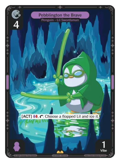 Pebblington the Brave Pebblington the Brave - Rare Purple Character Vibes TCG card