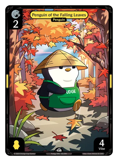 Penguin of the Falling Leaves - Common Yellow Character Vibes TCG card