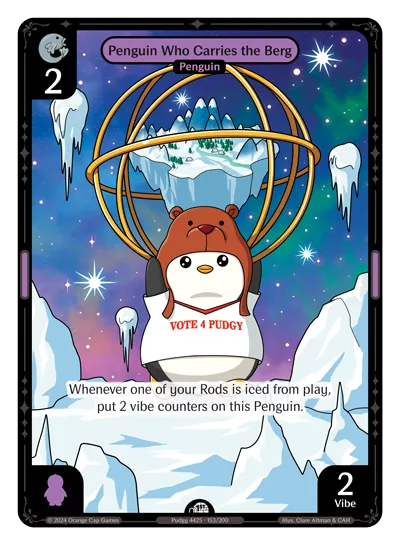 Penguin Who Carries the Berg - Common Purple Character Vibes TCG card