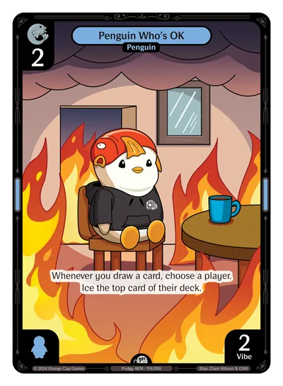 Penguin Who's OK Penguin Who's OK - Common Blue Character Vibes TCG card