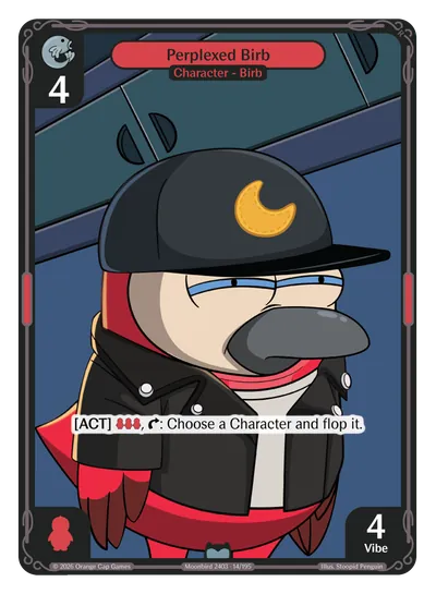 Perplexed Birb Perplexed Birb - Uncommon Red Character Vibes TCG card
