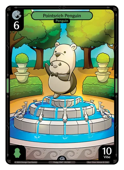 Pointsrich Penguin - Uncommon Green Character Vibes TCG card