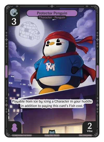 Protector Penguin Protector Penguin - Uncommon Purple Character Vibes TCG card