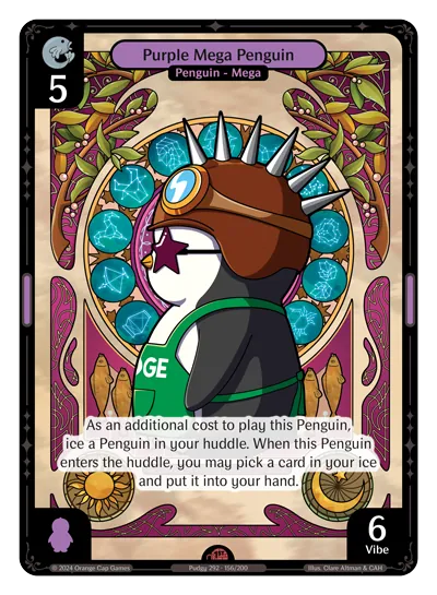 Purple Mega Penguin - Epic Purple Character Vibes TCG card
