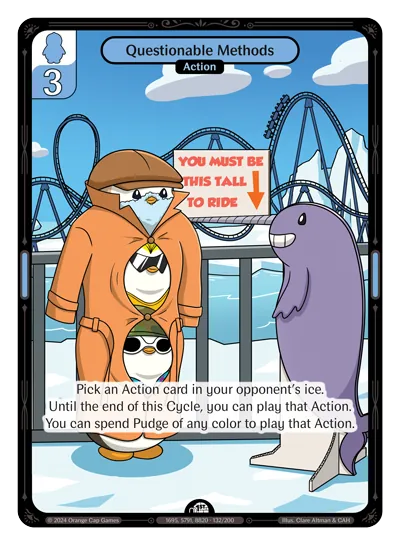 Questionable Methods Questionable Methods - Common Blue Action Vibes TCG card