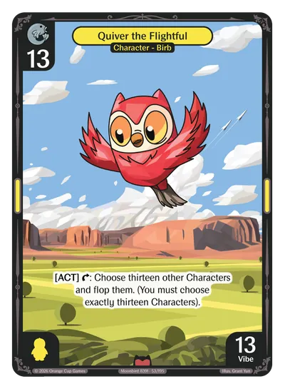 Quiver the Flightful - Epic Yellow Character Vibes TCG card