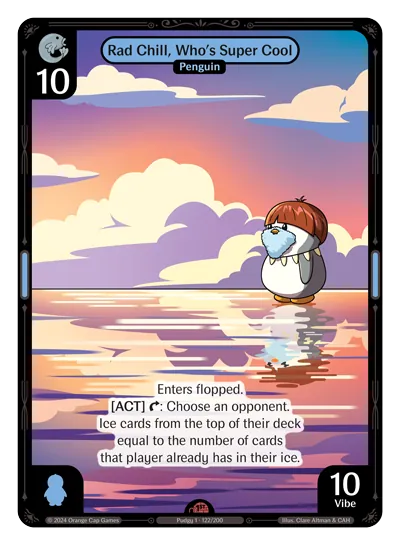Rad Chill, Who's Super Cool Rad Chill, Who's Super Cool - Epic Blue Character Vibes TCG card