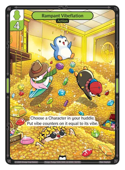 Rampant Vibeflation - Common Green Action Vibes TCG card