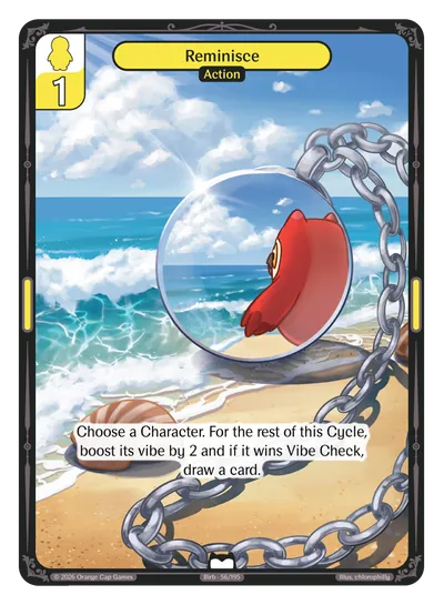 Reminisce Reminisce - Common Yellow Action Vibes TCG card