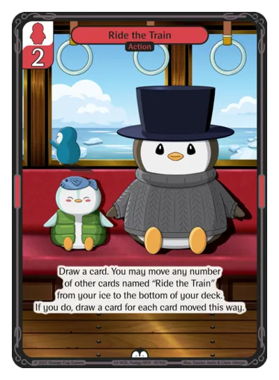 Ride the Train - Common Red Action Vibes TCG card