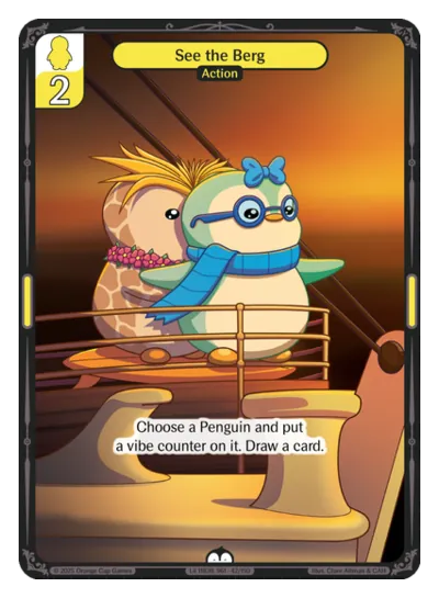 See the Berg - Common Yellow Action Vibes TCG card