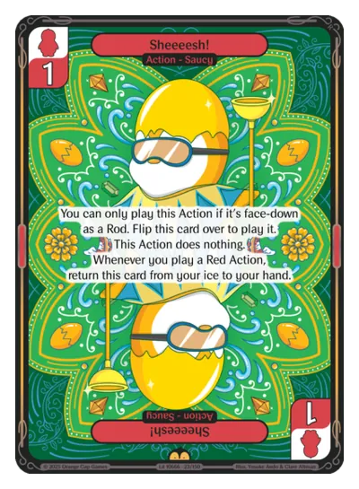 Sheeeesh! Sheeeesh! - Rare Red Action Vibes TCG card