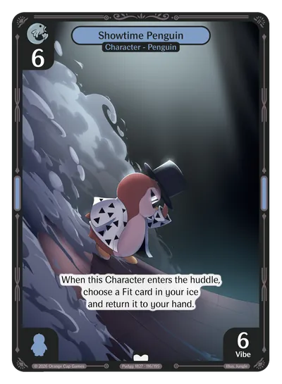 Showtime Penguin Showtime Penguin - Common Blue Character Vibes TCG card