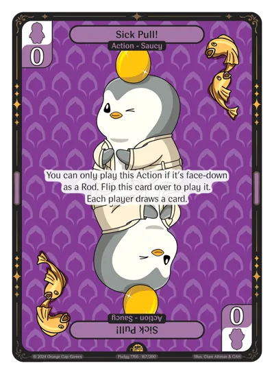 Sick Pull! Sick Pull! - Rare Purple Action Vibes TCG card