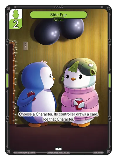 Side Eye Side Eye - Common Green Action Vibes TCG card