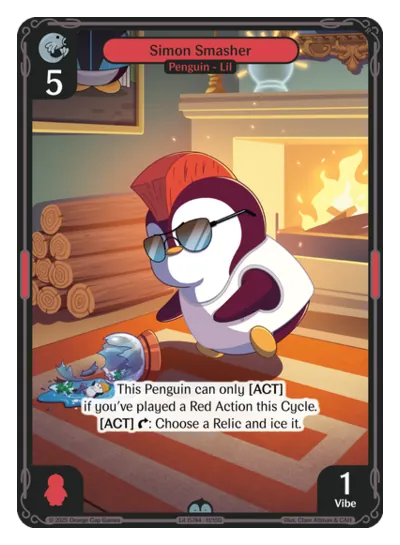 Simon Smasher Simon Smasher - Uncommon Red Character Vibes TCG card