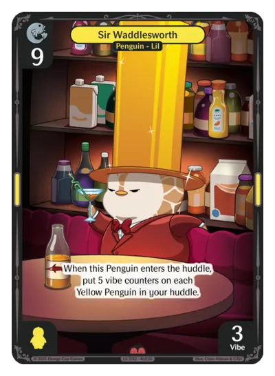 Sir Waddlesworth - Epic Yellow Character Vibes TCG card