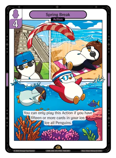 Spring Break Spring Break - Rare Purple Action Vibes TCG card