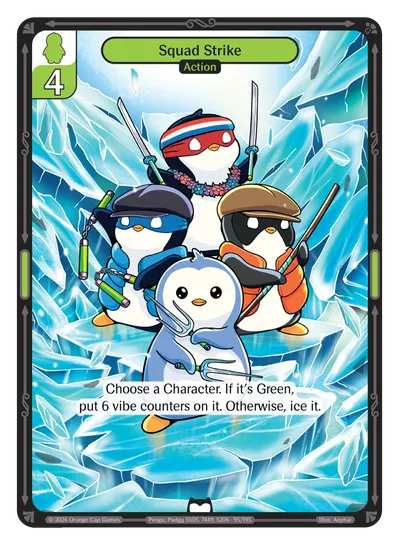 Squad Strike Squad Strike - Common Green Action Vibes TCG card
