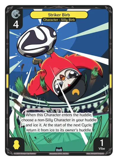Striker Birb - Uncommon Yellow Character Vibes TCG card