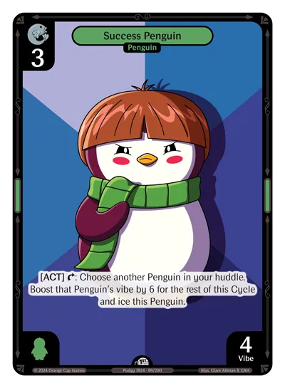 Success Penguin - Common Green Character Vibes TCG card