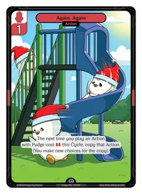 Again, Again Again, Again - Uncommon Red Action Vibes TCG card