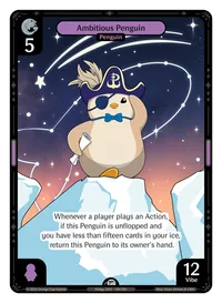 Ambitious Penguin Ambitious Penguin - Common Purple Character Vibes TCG card