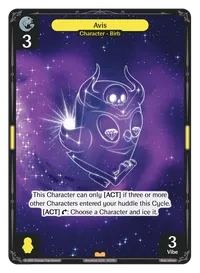 Avis Avis - Rare Yellow Character Vibes TCG card