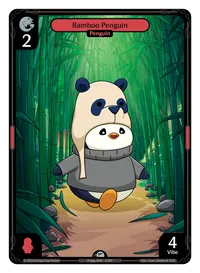 Bamboo Penguin Bamboo Penguin - Common Red Character Vibes TCG card