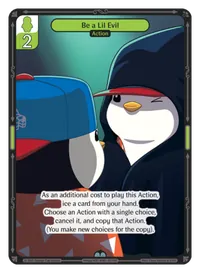 Be a Lil Evil Be a Lil Evil - Uncommon Green Action Vibes TCG card