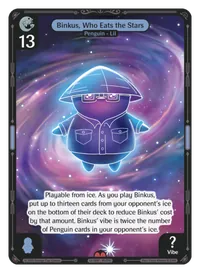 Binkus, Who Eats the Stars Binkus, Who Eats the Stars - Epic Blue Character Vibes TCG card
