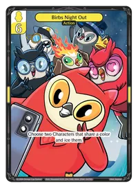 Birbs Night Out Birbs Night Out - Rare Yellow Action Vibes TCG card