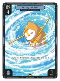 Blizzby the Swift Blizzby the Swift - Rare Blue Character Vibes TCG card