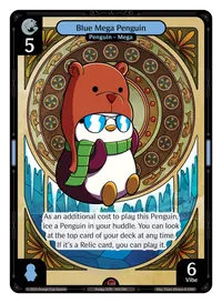 Blue Mega Penguin Blue Mega Penguin - Epic Blue Character Vibes TCG card
