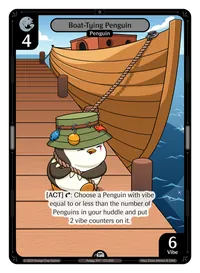 Boat-Tying Penguin Boat-Tying Penguin - Common Colorless Character Vibes TCG card