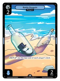 Bottle Penguin Bottle Penguin - Common Blue Character Vibes TCG card