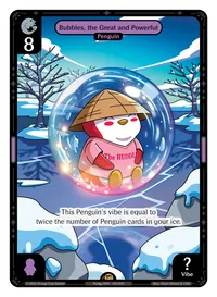 Bubbles, the Great and Powerful Bubbles, the Great and Powerful - Rare Purple Character Vibes TCG card