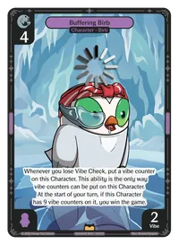 Buffering Birb Buffering Birb - Rare Purple Character Vibes TCG card