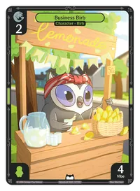 Business Birb Business Birb - Common Green Character Vibes TCG card