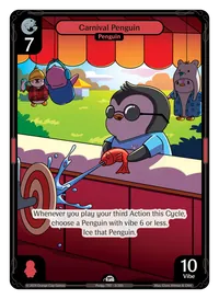 Carnival Penguin Carnival Penguin - Common Red Character Vibes TCG card