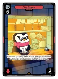 Chef Penguin Chef Penguin - Rare Red Character Vibes TCG card
