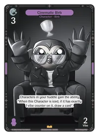 Cinematic Birb Cinematic Birb - Rare Purple Character Vibes TCG card