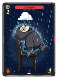Drama Birb Drama Birb - Common Red Character Vibes TCG card