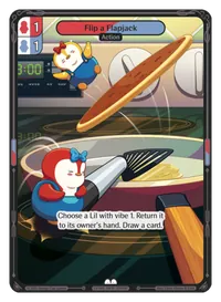 Flip a Flapjack Flip a Flapjack - Common Blue, Red Action Vibes TCG card