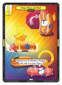 Flop, Drop, and Roll Flop, Drop, and Roll - Common Yellow Action Vibes TCG card