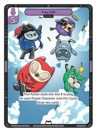 Free Fall Free Fall - Common Purple Action Vibes TCG card