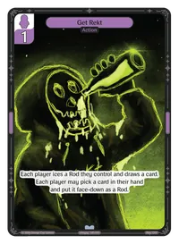 Get Rekt Get Rekt - Uncommon Purple Action Vibes TCG card