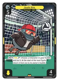 Goalie Birb Goalie Birb - Rare Yellow Character Vibes TCG card